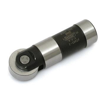 Jims 84-99 style solid tappet. Standard .8425" O.D. Fits: > 84-99 B.T.; 86-90 XL; 87-90 Buell