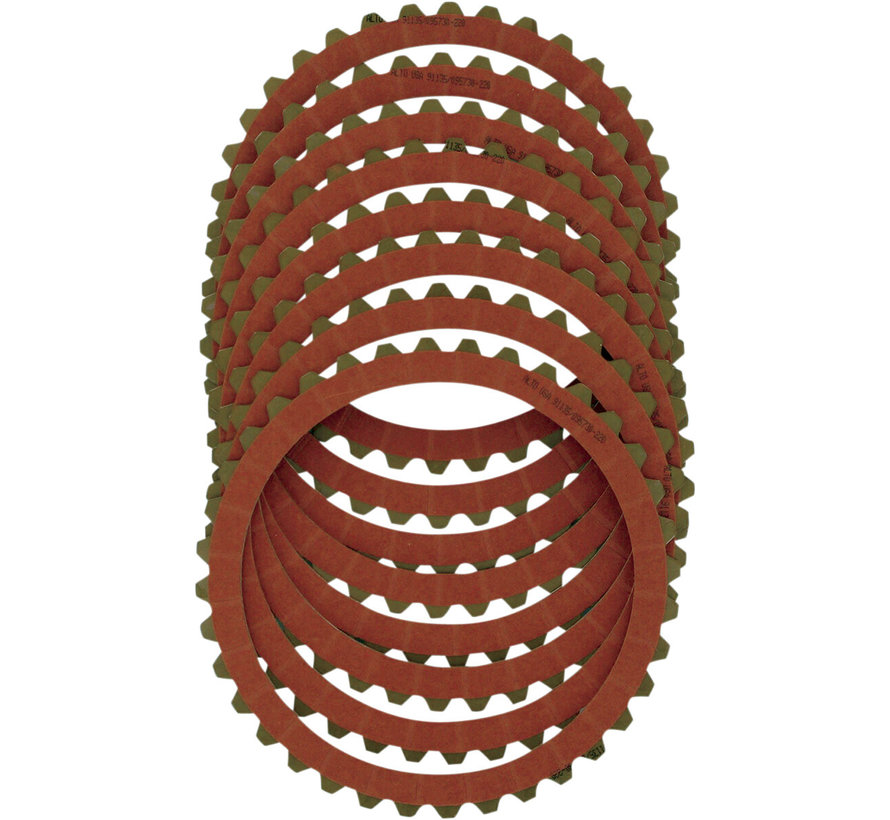 Red Eagle Organic Clutch Friction Plate Set Past op: > 90-97 BT; 91-21 XL Sportster