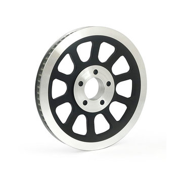 MCS OEM style wheel pulley 66T, 20mm belt. Black or Silver Fits: > 07-11 Softail