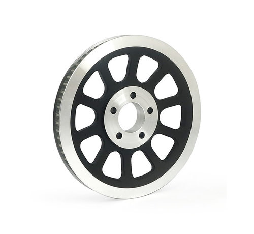 MCS Poulie de roue de style OEM 66T courroie de 20 mm Noir ou argent Compatible avec : > 07-11 Softail