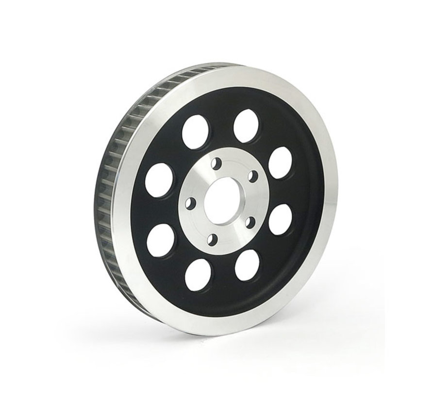 Polea de rueda estilo OEM 61T correa de 1-1/8" Negro Compatible con:> 91-99 XL Sportster