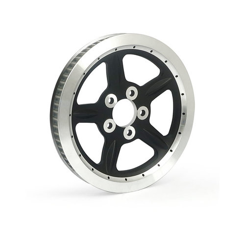 MCS Polea de rueda estilo OEM 68D correa de 1-1/8" Negro o plateado Compatible con:> Sportster XL 04-06