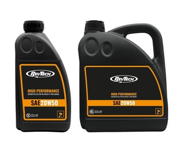 RevTech Hoogwaardige minerale motorolie voor motorfietsen SAE 20W50 1 of 4 liter