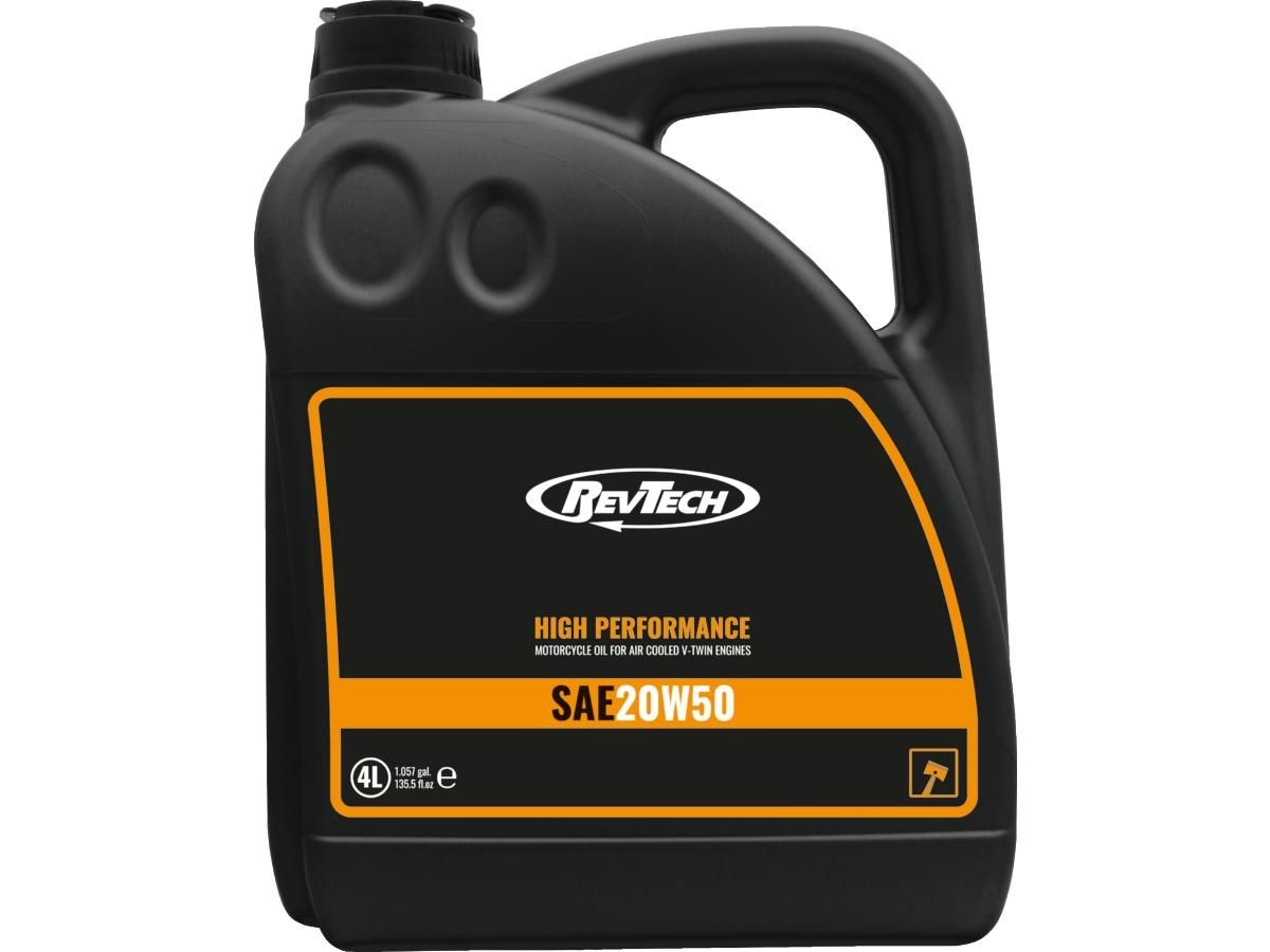 RevTech High Performance mineral Motorcycle Engine Oil SAE 20W50 1 or 4 Liter