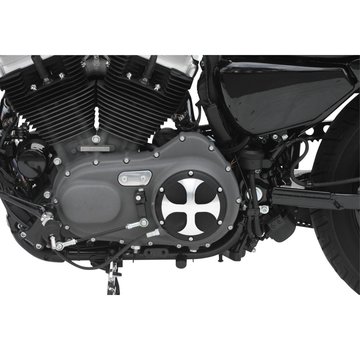 Thunderbike Couvercle d'embrayage croisé 6 trous bicolore anodisé Convient à :> 2004-2021 XL Sportster