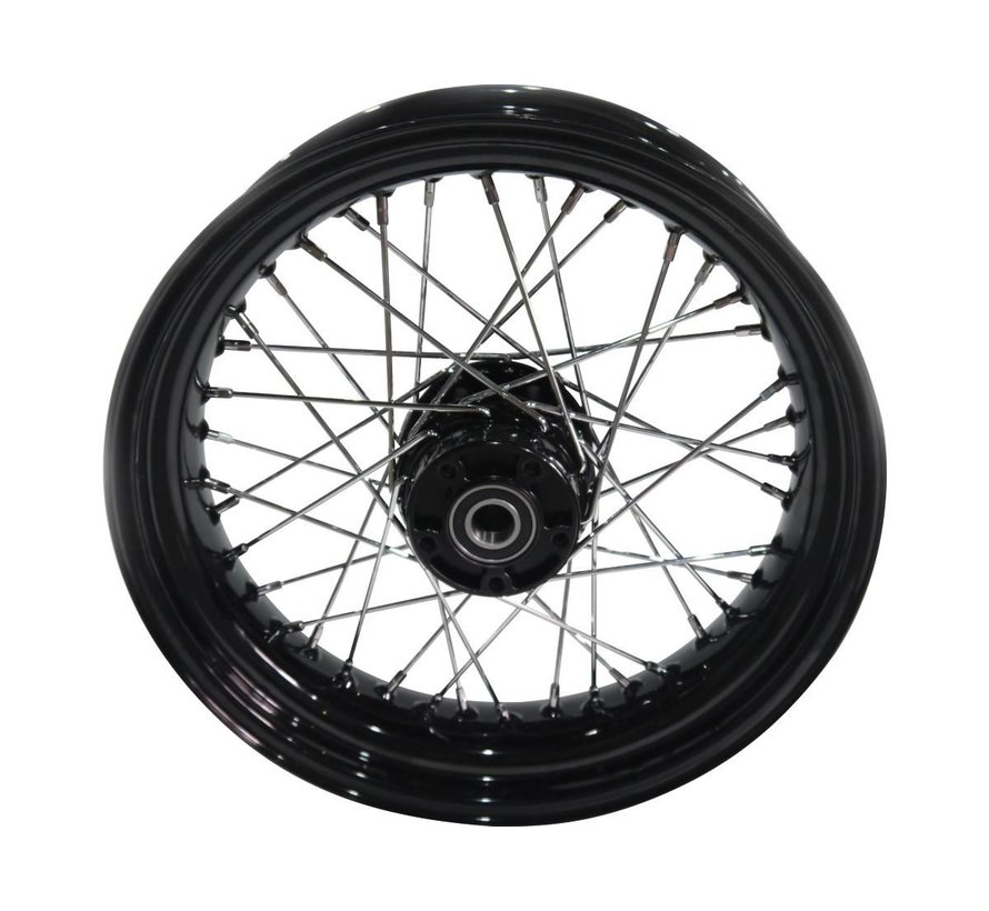 OEM-stijl 40-spaaks wielen zwart 16" 3 00" voor Past op:> 2000-2006 Softail-modellen