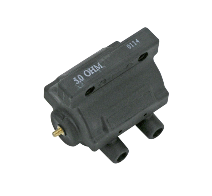 OEM style ignition coil. 12V, 5 ohm Fits > 65E78 Bigtwin with points