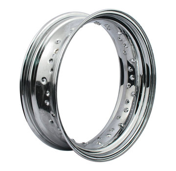 TC-Choppers Velg 5.00x16" 40 gaats, standaard spaakpatroon vanaf 2005, stalen middenventiel (OEM 41445-09) - Chroom