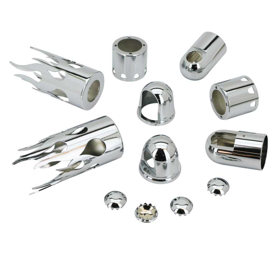 Replacement Shock Absorber 13" black chrome 0421 XL Taco Motos Amsterdam