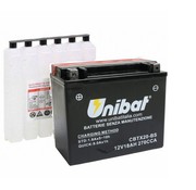 Unibat Maintance Free Series CBTX20-BS Battery  AGM, 270 A, 18.0 Ah Fits:> Sportster , Shovel, Evo or Buell