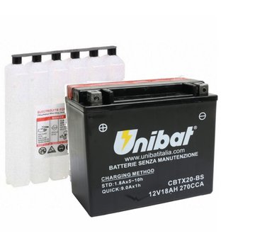 Unibat Batterie AGM série sans entretien CBTX20-BS, 270 A, 18,0 Ah Compatible avec :> Sportster, Shovel, Evo ou Buell