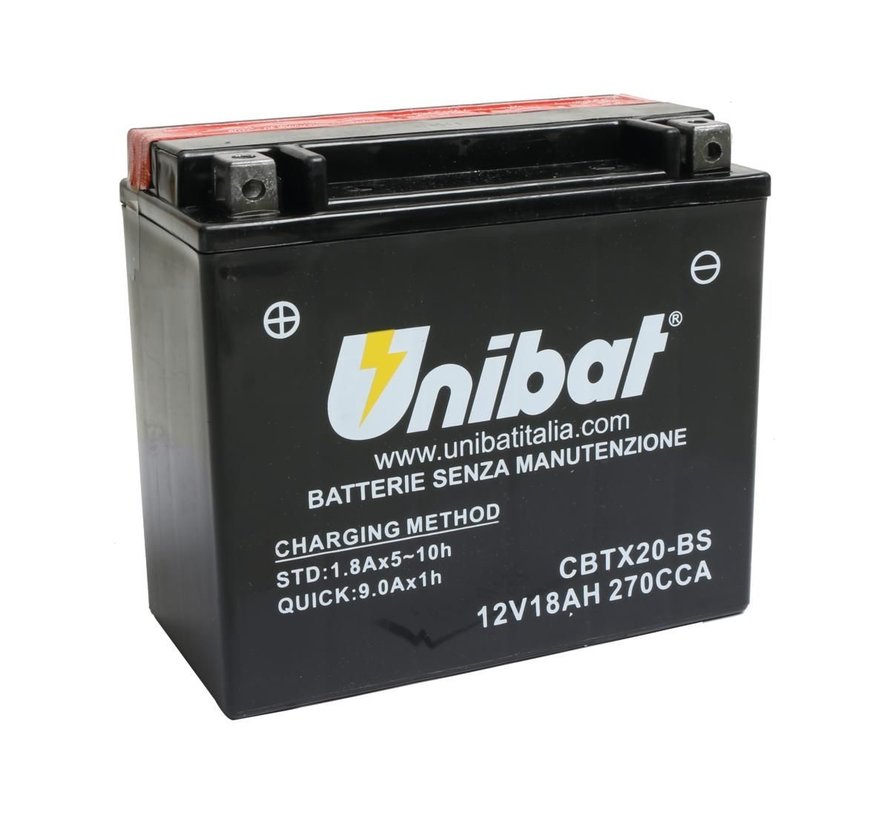 Wartungsfreie Serie CBTX20-BS Batterie AGM 270 A 18 0 Ah Passend für: > Sportster Shovel Evo oder Buell