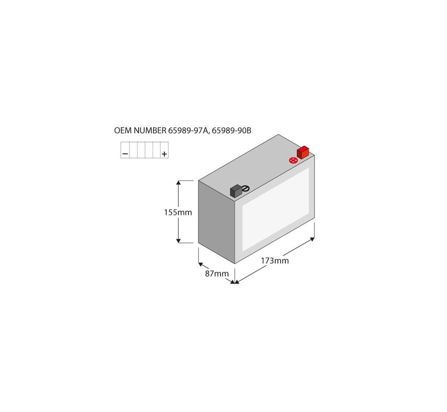 Maintance Free Series CBTX20L-BS Battery AGM 270 A 18 0 Ah