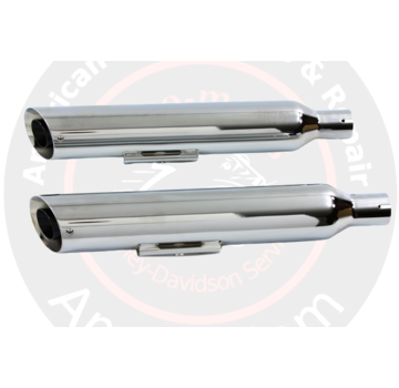 Wyatt Gatling exhaust Down Slash Slip-On Muffler Set  Fits: > 1995-2005 FXD , 1995-2005 FXDWG