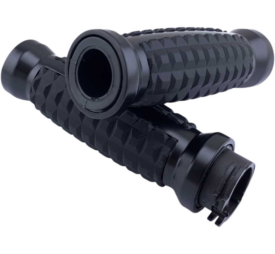Poignées Grenade noires ou chromées Compatible avec : > 74-22 HD avec câbles d'accélérateur simples ou doubles