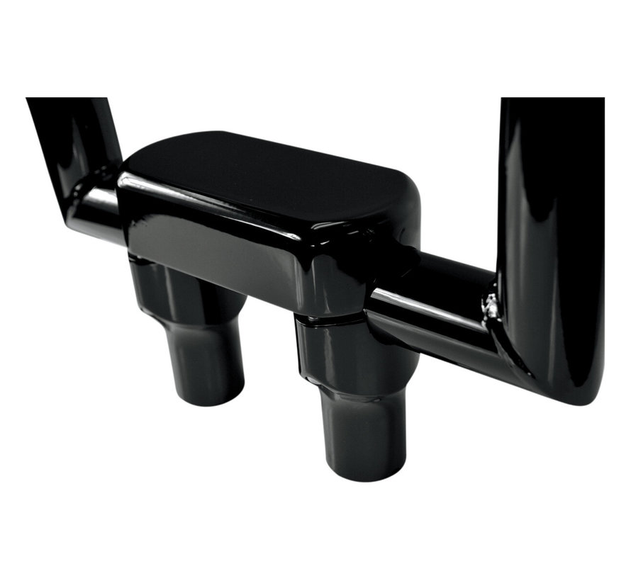 Riser & Top Clamp Kit 1 5 inch calmp area 76 2 mm (3") in black or chrome Fits: > 1 5" handlebars