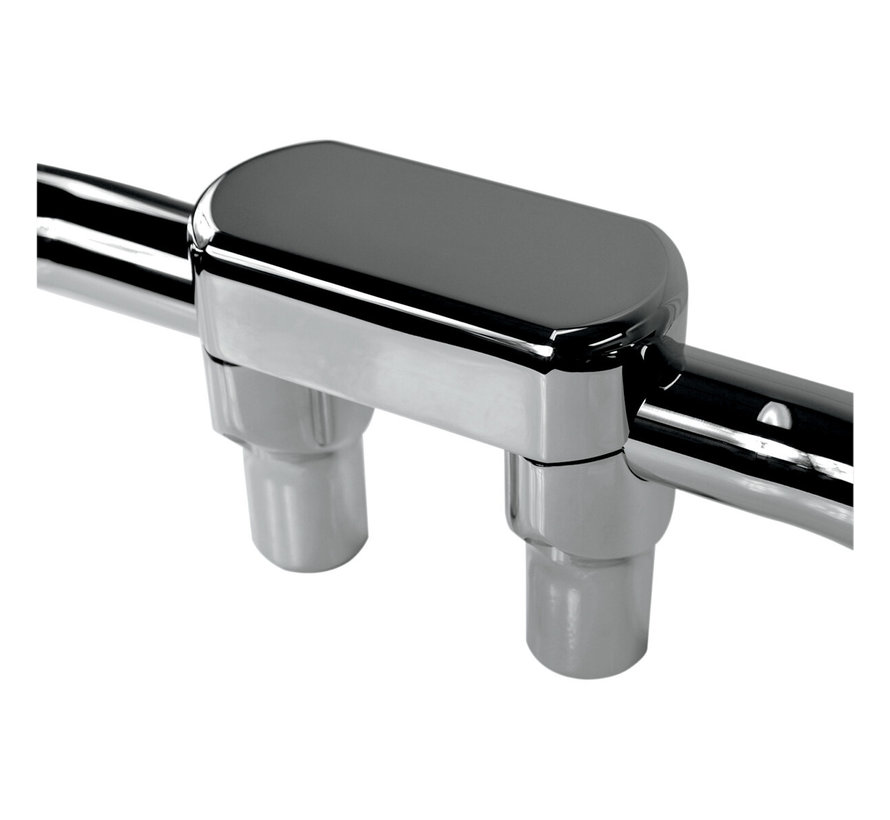 Riser & Top Clamp Kit 1 5 inch calmp area 76 2 mm (3") in black or chrome Fits: > 1 5" handlebars