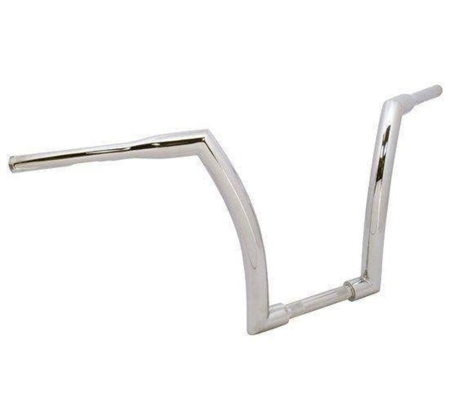 Handlebar 16" Rise and 1 5" outside diameter - Chrome or black Fits: > 1 25" riser clamp