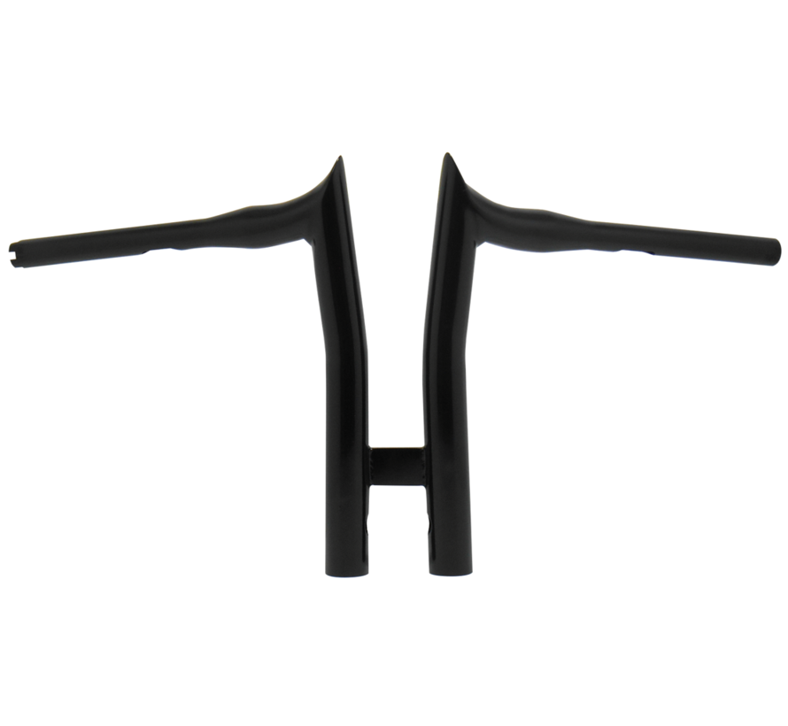Manillar de barra en T con elevación de 12" y diámetro exterior de 1 5" - Cromado o negro