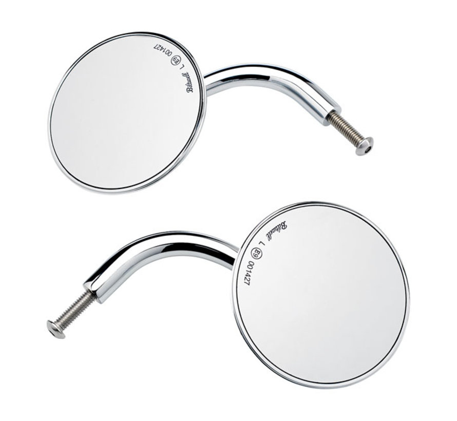 Utility round mirror short stem