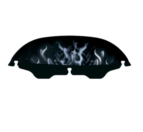 Kuryakyn Dresser windshield Flames Fits: > 96-13 FLHT FLHTC FLHTCU FLHX