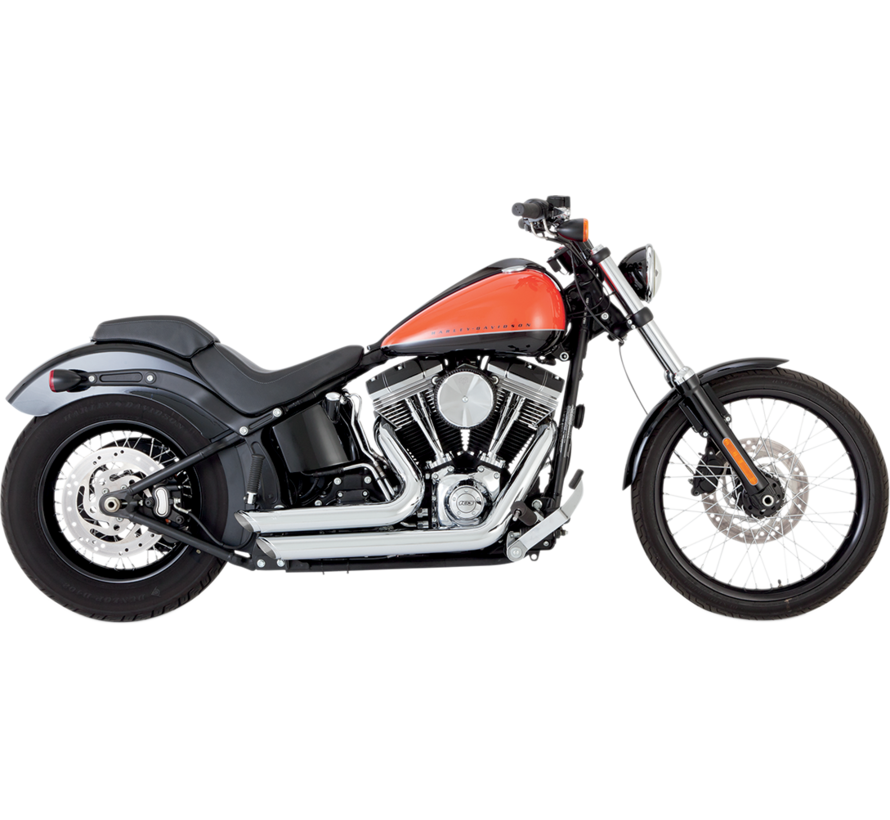 Shortshots Staggered Exhaust System Fits:> 12-17 Softail