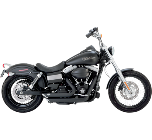 Vance & Hines Shortshots Staggered Exhaust System Fits: > 12-17 Dyna