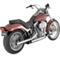 Straightshots Slip-On Silenciador Compatible con:> 07-17 FLST Softail