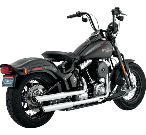 Vance & Hines 3" Round Twin Slash Slip-On Schalldämpfer Passend für: > 07-17 FLSTN 08-11 FLSTSB 12-17 FLS