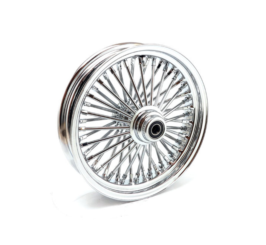 48 fat spoke front wheel 3.50 x 16 inch  Single flange  Fit:> Custom motorcycles