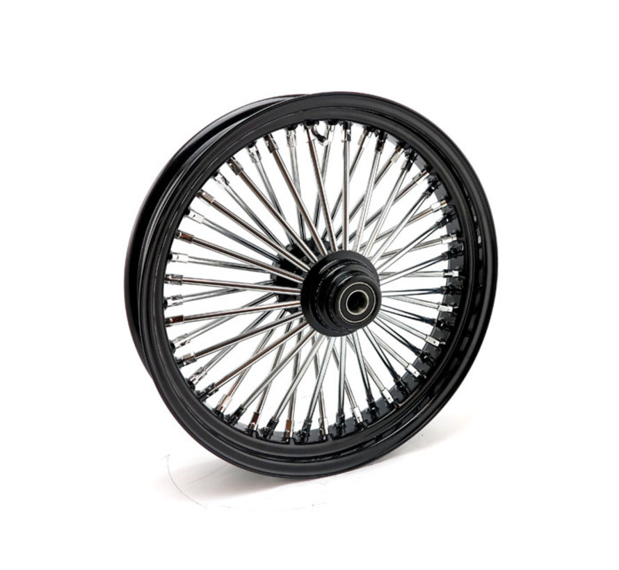 48 fat spoke front wheel 3.50 x 18 inch  Single flange  Fit:> Custom motorcycles