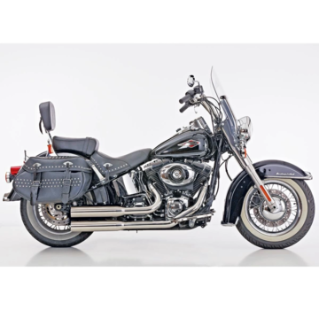 RevTech Double Groove Slip-On Muffler Zwart of Gepolijst Past: > 07-17 Softail - Copy