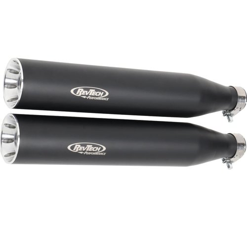 RevTech Performance Slip-On Muffler Black Fits:>14-16 FXSB, 07-12, 14-16 FLSTC, 07, 11-15 FXST, 07-10 FXSTC, 07-09 FXSTB, 13 FLSTC 103, 13 FLSTC