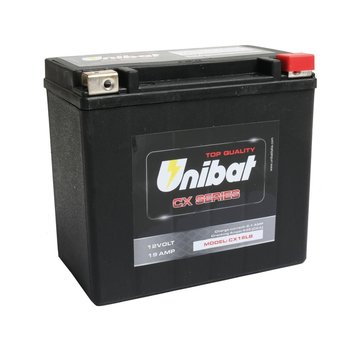 Unibat Batterie AGM à usage intensif CX16LB, 435 A, 19,0 Ah Compatible avec :> 91-96 Dyna, 91-96 Softail