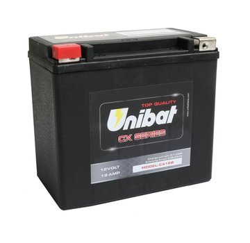 Unibat CX16B Batería de servicio pesado AGM, 435 A, 19.0 Ah Compatible con:> Sportster 79-96, pala FX 71-84, modelo FX 85-94, Softail 84-90