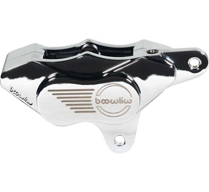 Pinza de freno GP negra o cromada Compatible con:> 84-99 Sportster, 85-94 FX Model, 91-99 Dyna, 84-99 Softail, 86-99 Touring