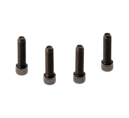 Cult Werk handlebar clamp bolt set. Black  Black zinc plated steel for the true Black-Out look.