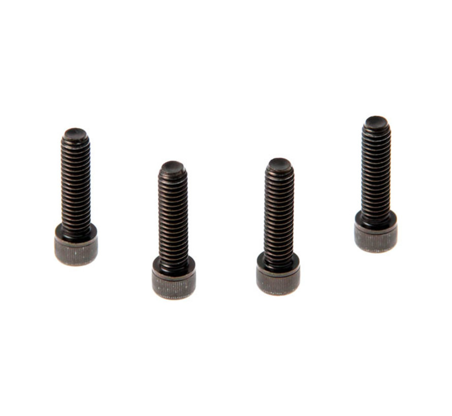 handlebar clamp bolt set. Black  Black zinc plated steel for the true Black-Out look.