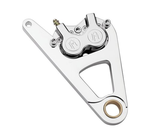 Performance Machine right front 4-p caliper with bracket Fits: > 00-06 Softail FXSTS Springers