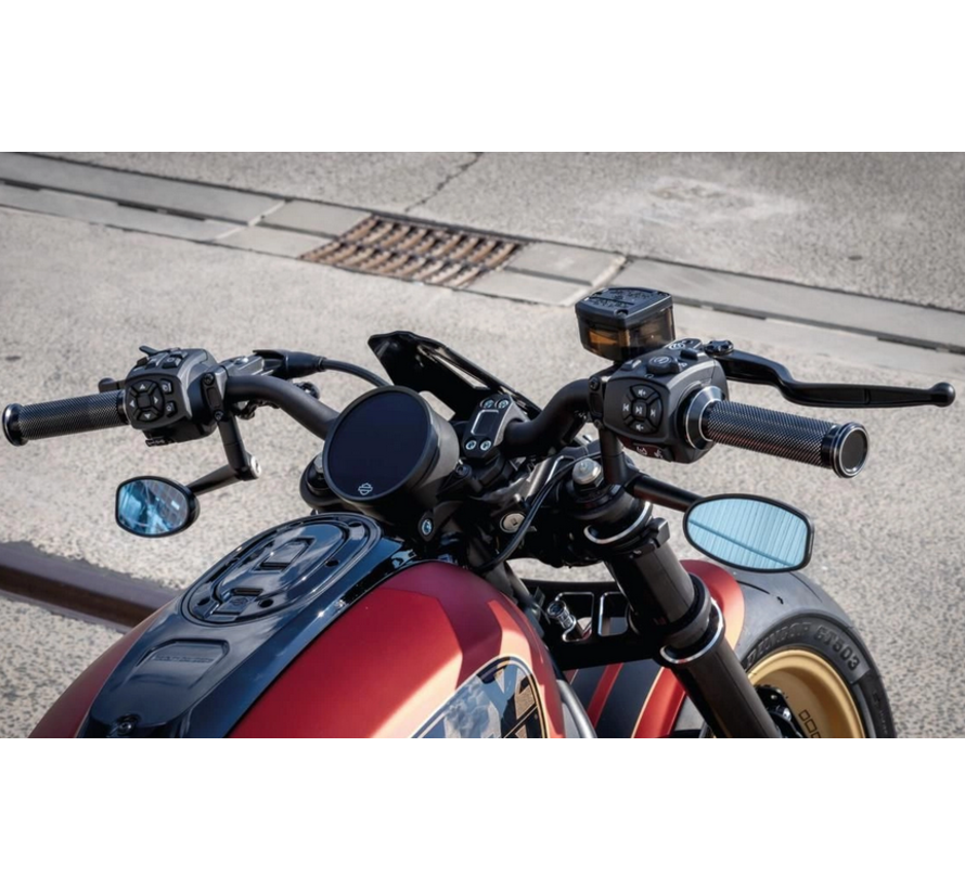 verchromte Motorrad Griffe LINER Lenker 1 Zoll f. Harley Davidson