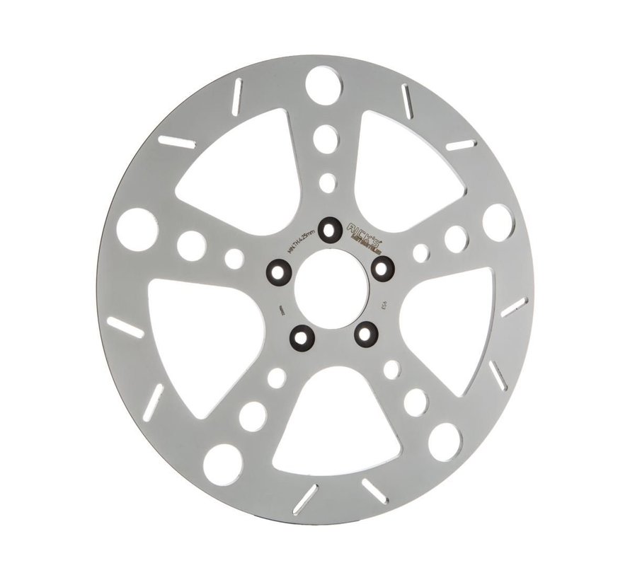 Rodder Brake Rotor Stainless Steel Polished 11,5" Front Fits:> 00-13 Sportster, 00-05 Dyna, 00-14 Softail, 00-07 Touring