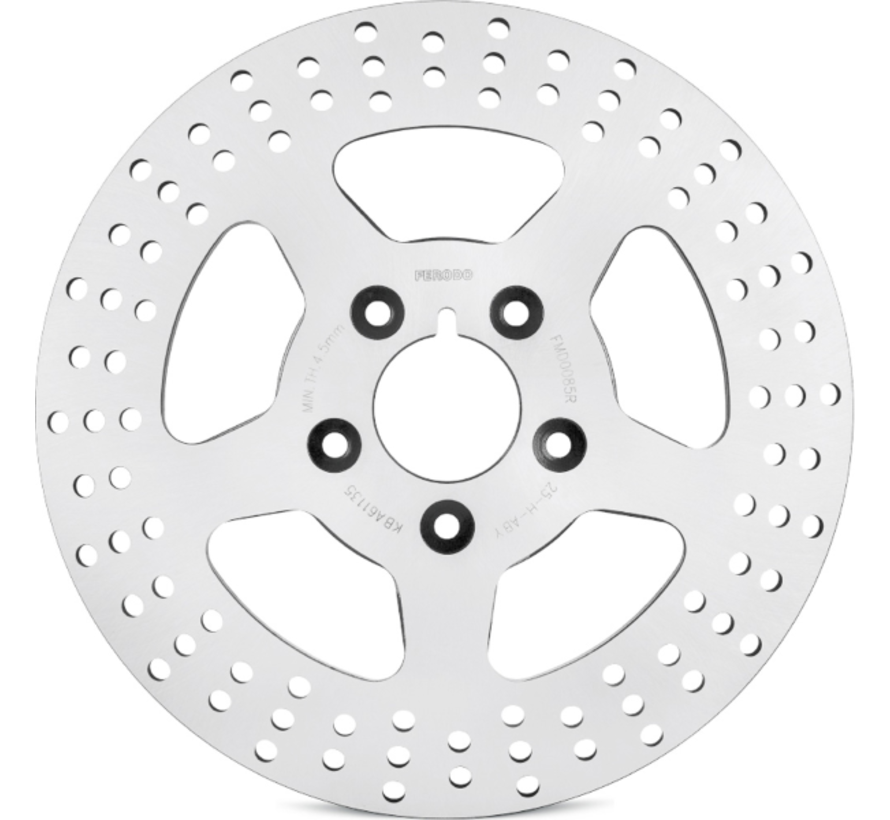 Rear Brake Rotor 5-Hole Stainless Steel 11,5 inch Fits:>  00-13 Sportster, 00-17 Dyna, 00-22 Softail, 00-07 Touring