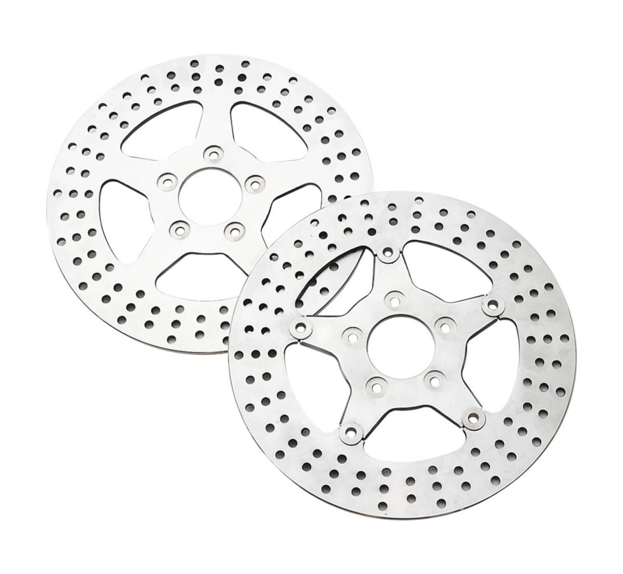 Rear Brake Rotor 5-Hole Stainless Steel 11,5 inch Fits:>  00-13 Sportster, 00-17 Dyna, 00-22 Softail, 00-07 Touring