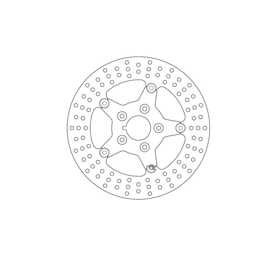 Bremsscheibe 5-Loch Edelstahl 11,5 Zoll Passend für: > 00-13 Sportster, 00-05 Dyna, 00-14 Softail, 00-07 Touring