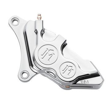 Performance Machine 4-piston caliper for 11.5  inch rotor  Fits: > 00-14 Softail ; 00-17 Dyna; 00-07 Touring; 00-13 XL; 02-05 V-Rod