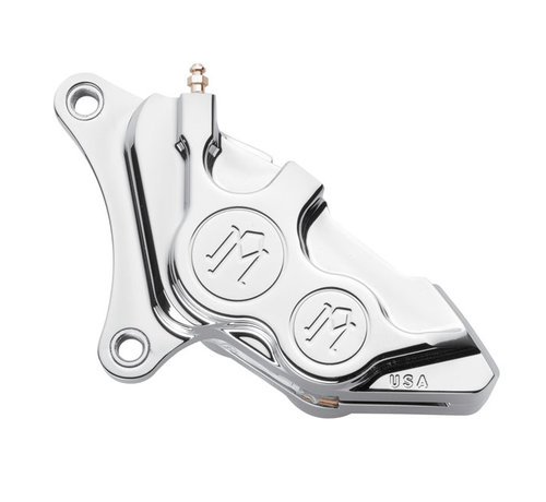 Performance Machine 4-piston caliper for 11.5  inch rotor  Fits: > 00-14 Softail ; 00-17 Dyna; 00-07 Touring; 00-13 XL; 02-05 V-Rod