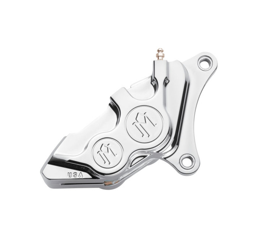 4-piston caliper for 11.5  inch rotor  Fits: > 00-14 Softail ; 00-17 Dyna; 00-07 Touring; 00-13 XL; 02-05 V-Rod