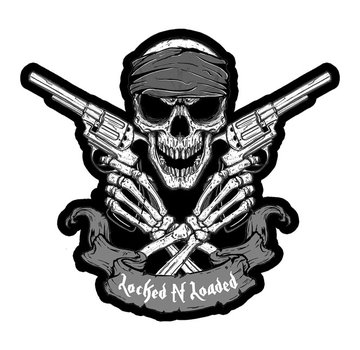 Lethal Threat biker patch -  Locked 'n loaded patch