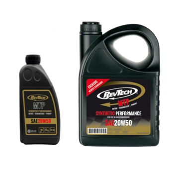 RevTech Synthetic Performance MTP Motorcycle Engine Oil SAE 20W50 1 or 4 Liter