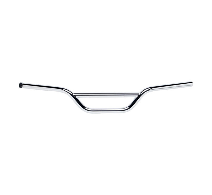 Moto handlebar - dimpled black or chrome Fits:> 82-21 H-D (exclude. e-throttle; 88-11Springers)